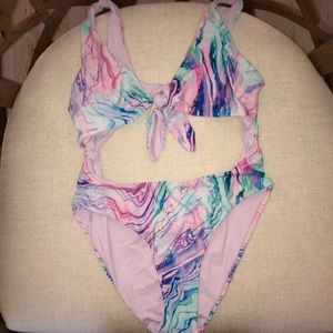 NWT one piece reversible swimwear